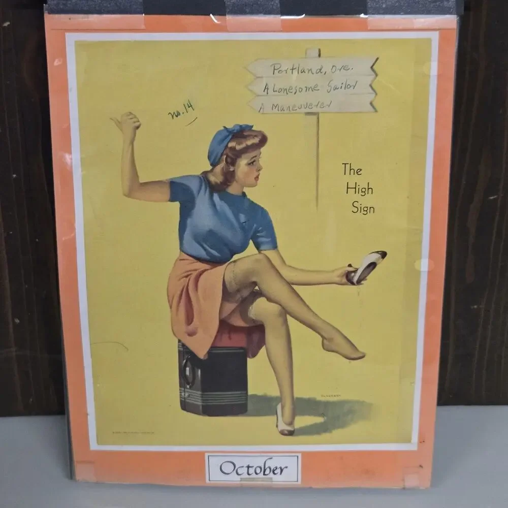 Reusable Pin Up Calendar Vintage Style Art Elvgren Moran Frahm Petty Bradley